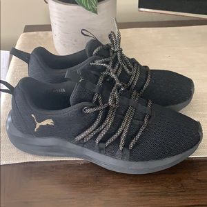 PUMA black & gold athletic shoes!